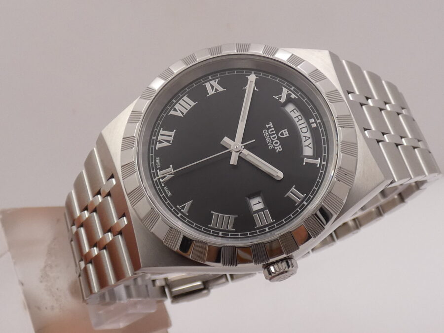 Tudor Royal Day-Date 28600 BOX&PAPERS Anno 2022 Automatico Lunetta Thunderbird Bracciale Jubille Acciaio - immagine 11