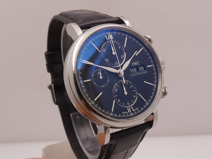 Cronografo IWC Portofino Day-Date IW3910 WITH PAPERS Anno 2017 Black Dial Automatico Acciaio - immagine 11