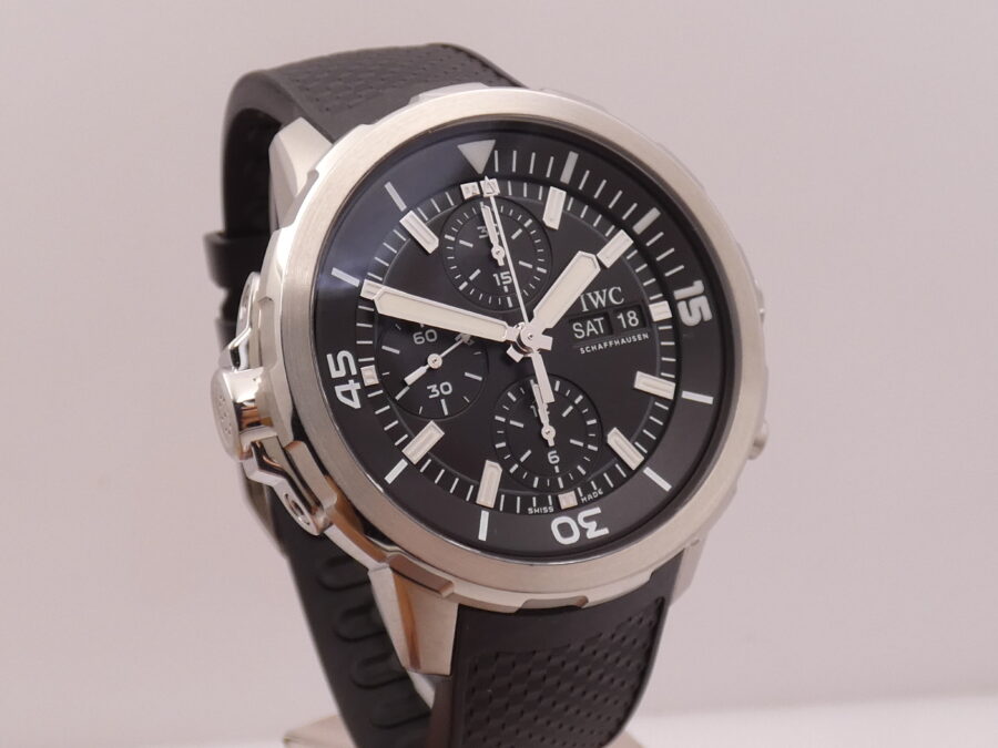 Cronografo IWC Aquatimer Day-Date 45mm IW3768 With PAPERS Acciaio 2016 LIKE NEW Automatico Acciaio - immagine 10