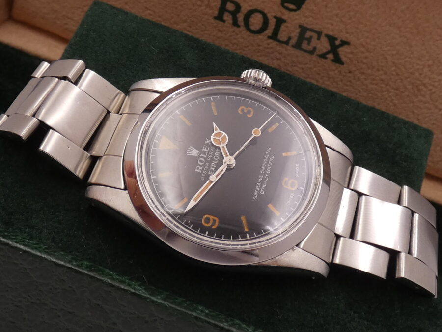 Rolex Explorer 1016 Tropical Dial ANNO 1968 Automatico Cronometro Acciaio Braccialato - immagine 10