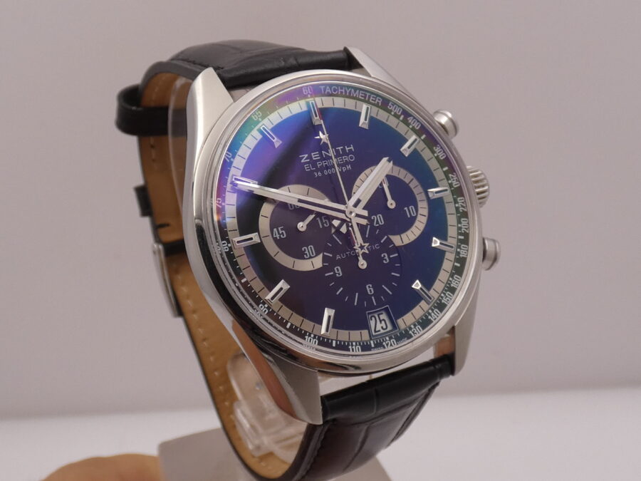 Zenith El Primero Chronomaster 36'000 Vph Chrono WITH BOX Automatic Anno 2015 Acciaio 03.2040.400 - immagine 11