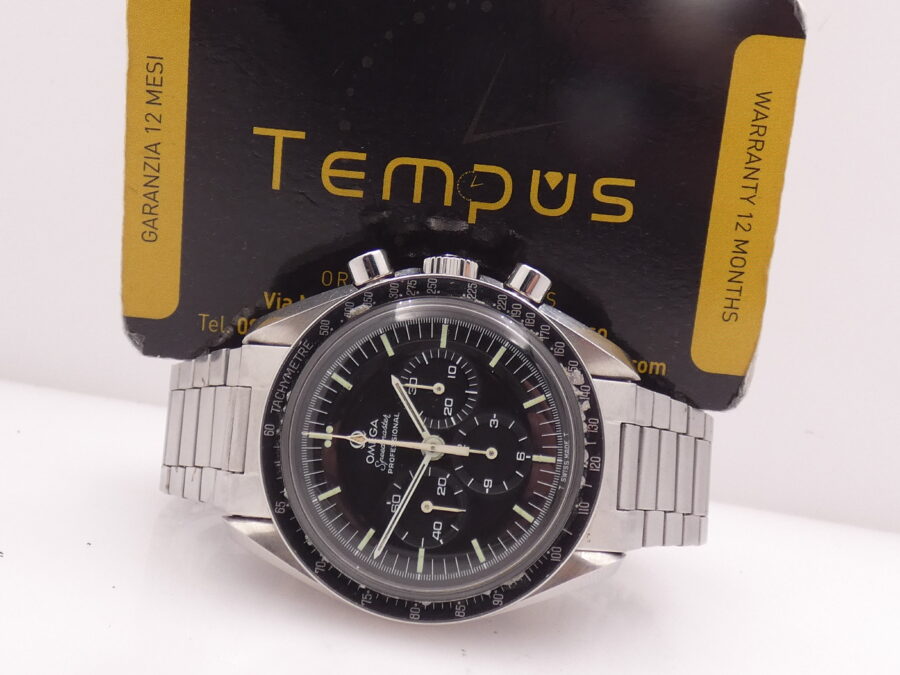 Cronografo Omega Speedmaster Professional Moonwatch Tritium 145.022 With PAPERS ANNO 1972 RARO BRACCIALE ELASTICO 1039/516 - immagine 2