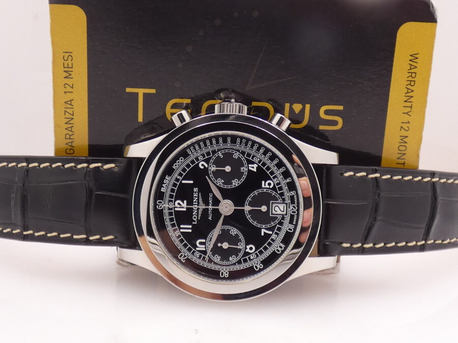 Cronografo Longines Heritage 1942 NEW BOX&PAPERS L2.768.4 Automatico ANNO 2023 Mai Indossato - immagine 2