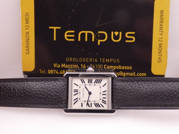 Cartier Tank Solo Steel 3170 LIKE NEW With PAPERS Anno 2021 For Ladies