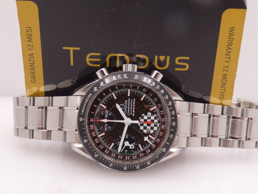 Cronografo Omega Speedmaster Day Date Racing Schumacher Triple Date BOX&PAPERS Anno 2014 Automatico Acciaio EDIZIONE LIMITATA 5555pc Ref. 3529.50.00 - immagine 2