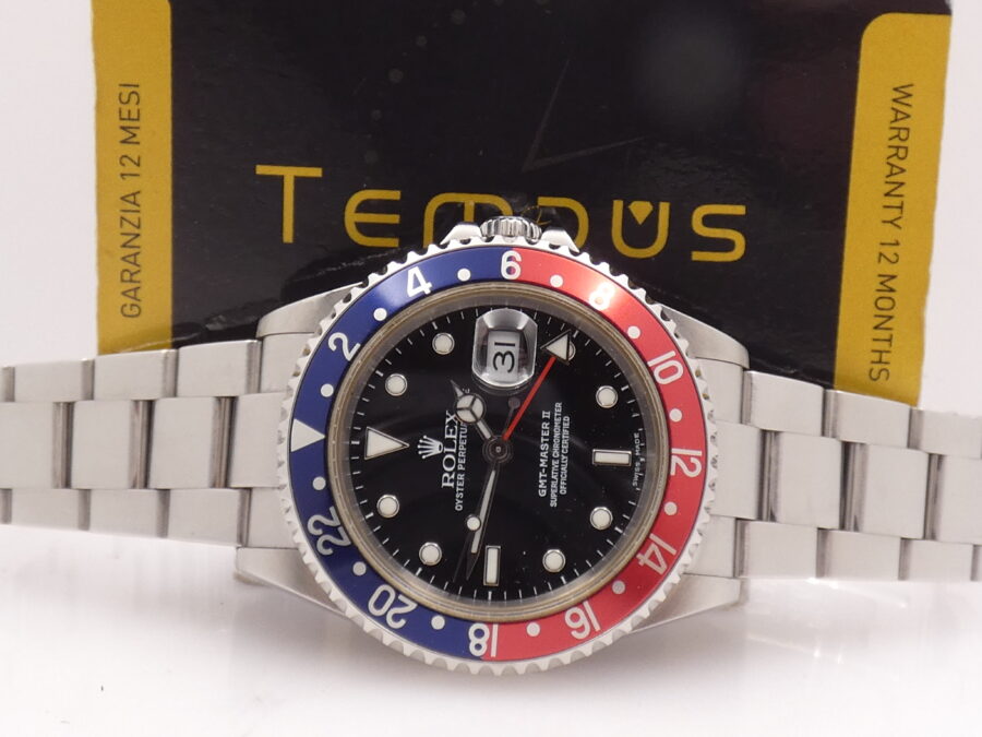 Rolex GMT-Master II 16710T Pepsi SEL Anno 2004 NO FORI BOX&PAPERS Italia Mai Lucidato Automatico Acciaio - immagine 2