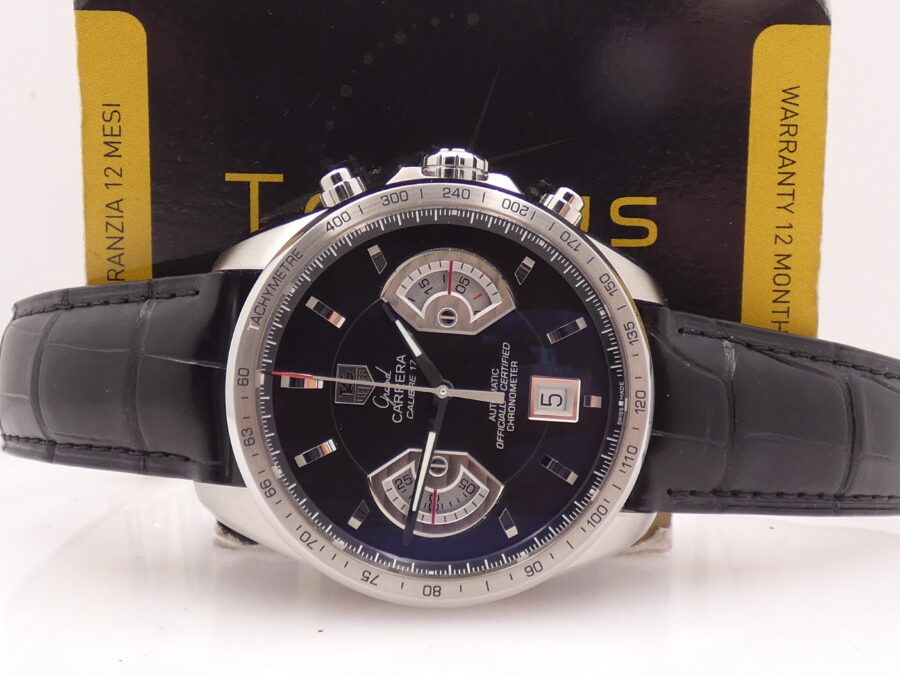 Cronografo TAG Heuer Grand Carrera CAV511A LIKE NEW Automatic Chronometer Calibre 17 Acciaio - immagine 2