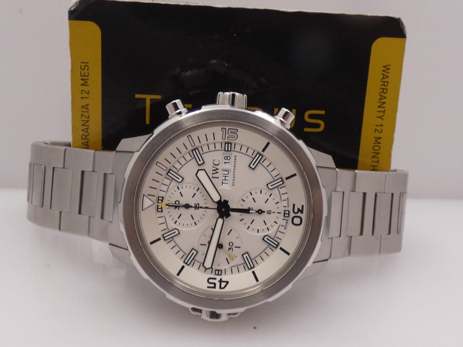 Cronografo IWC Aquatimer Day-Date 45mm IW3768 With PAPERS Anno 2017 Automatico Acciaio - immagine 2