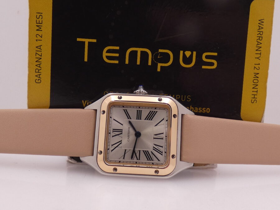 Cartier Santos Dumont Lady 27,5mm Acciaio & Oro Rosa 18Kt 4213 TOP CONDITION For Ladies W2SA0012 - immagine 2