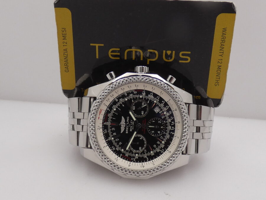 Cronografo Breitling Bentley Motors 48mm A25362 Edizione Speciale Automatico Chronometer Braccialato - immagine 2