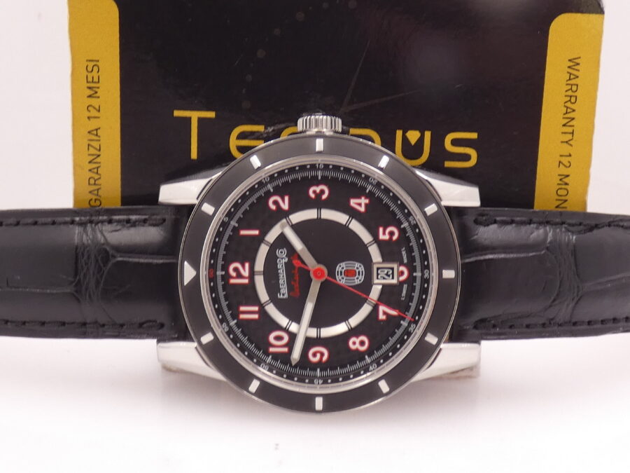 Eberhard & Co. Tazio Nuvolari 41032 AUTOMATIC NEW BOX&PAPERS Mai Indossato Black Perleè Dial Acciaio ANNO 2025 - immagine 2