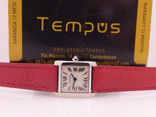 Cartier Tank Française Lady 2403 ORO BIANCO MASSICCIO 18Kt Anni 2000's