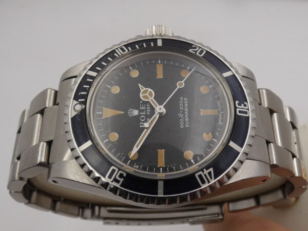 Rolex Submariner (No Date) 5513 SERIF Hazelnut Dial MK1 Open Six Automatico Braccialato Anno 1970/1971