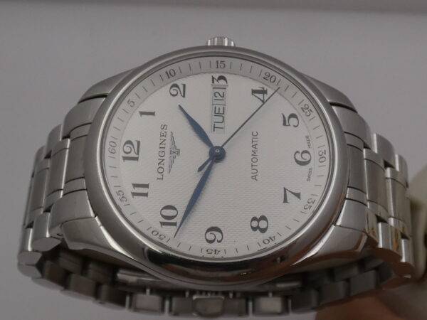 Longines Master Collection DayDate 38,5mm Honeycomb Dial Automatico L2.755.4 Braccialato Acciaio