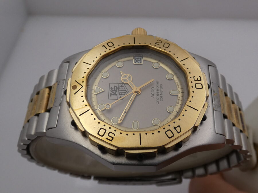 TAG Heuer 3000 Professional Acciaio&Oro 18 kt G.F. Anni 80 Braccialato Ref. 934.206
