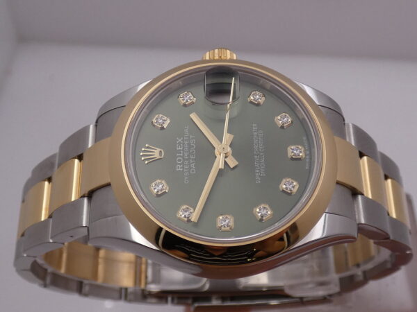 Rolex Datejust 31 Mid-Size ROLESOR 278243G GREEN DIAMONDS DIAL Anno 2021 BOX&PAPERS TOP CONDITION Automatico For Ladies