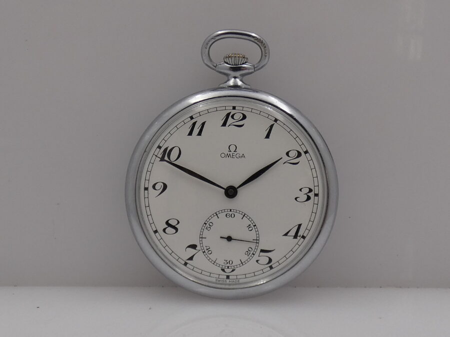 Omega Pocket Watch From 1980 With BOX Manuale Cal. 960 White Dial Ref. 121.1740 - immagine 2