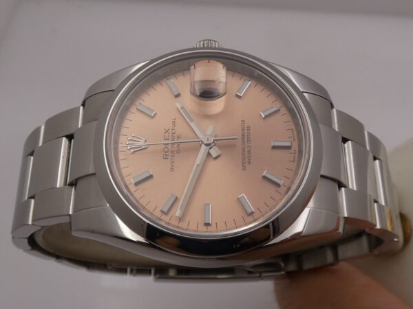Rolex Oyster Perpetual Date 115200 SALMON DIAL Anno 2009 Automatico Acciaio