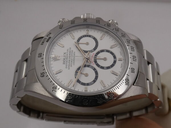Rolex Daytona Zenith 16520 Cosmograph WITH ORIGINAL BOX Anno 1995 White Dial Automatico Acciaio