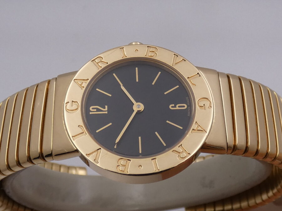 Bulgari Bulgari Tubogas Lady ORO MASSICCIO 18KT BB 26 2T WITH BOX Anni 90's