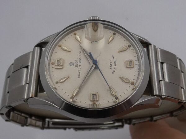Tudor By Rolex Tuxedo 7951 Prince Oysterdate 34mm ANNO 1956 Automatico Butterfly Bracciale Rivettato