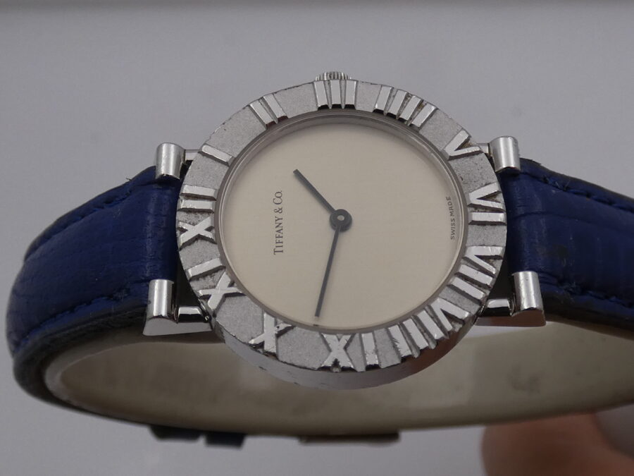 Tiffany Atlas Lady 24mm L0604 ARGENTO 925 Anni 90's Orologio Ladies