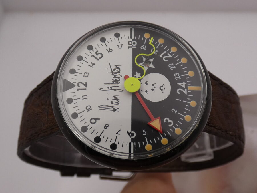 Alain Silberstein Creations Mono Hand Night & Day 24H Black Pvd ANNI '2000s Orologio