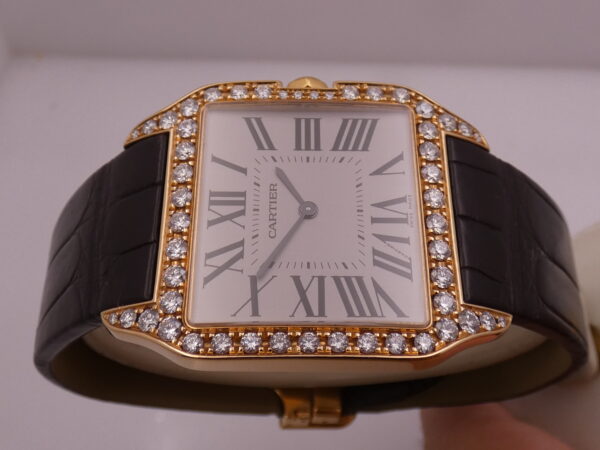 Cartier Santos Dumont 2650 Large Model Oro Rosa 18Kt Diamond Set TOP CONDITION Manuale