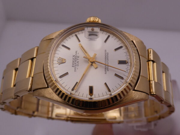 Rolex Oyster Perpetual Date Mid-Size 6827 SIGMA DIAL Oro Massiccio 18Kt ANNO 1975 Bracciale Rivettato Automatico JUST SERVICED