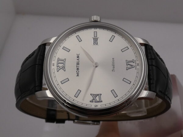 Montblanc Tradition 40mm 127775 NEW BOX&PAPERS STICKERS Mai Indossato Anno 2025 Acciaio