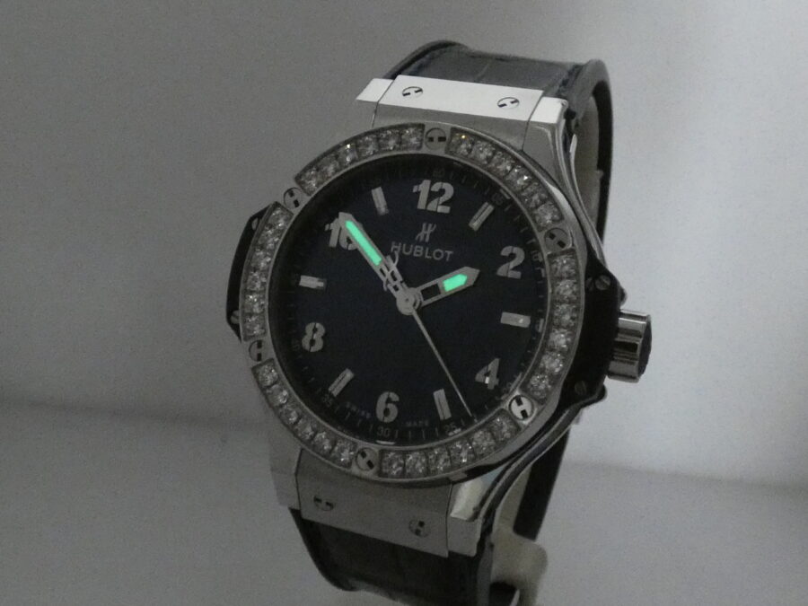 Hublot Big Bang 38 mm Blue Diamonds 1.37ct. Acciaio 361.SX.7170.LR.1204 For Ladies Wonderful Watch - immagine 11