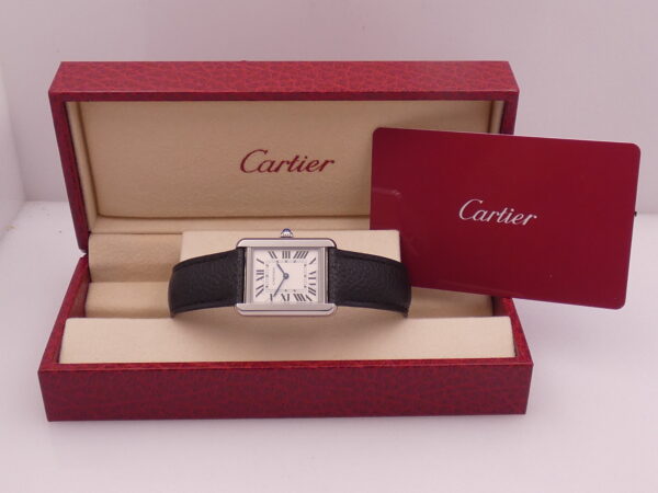 Cartier Tank Solo Steel 3170 LIKE NEW With PAPERS Anno 2021 For Ladies