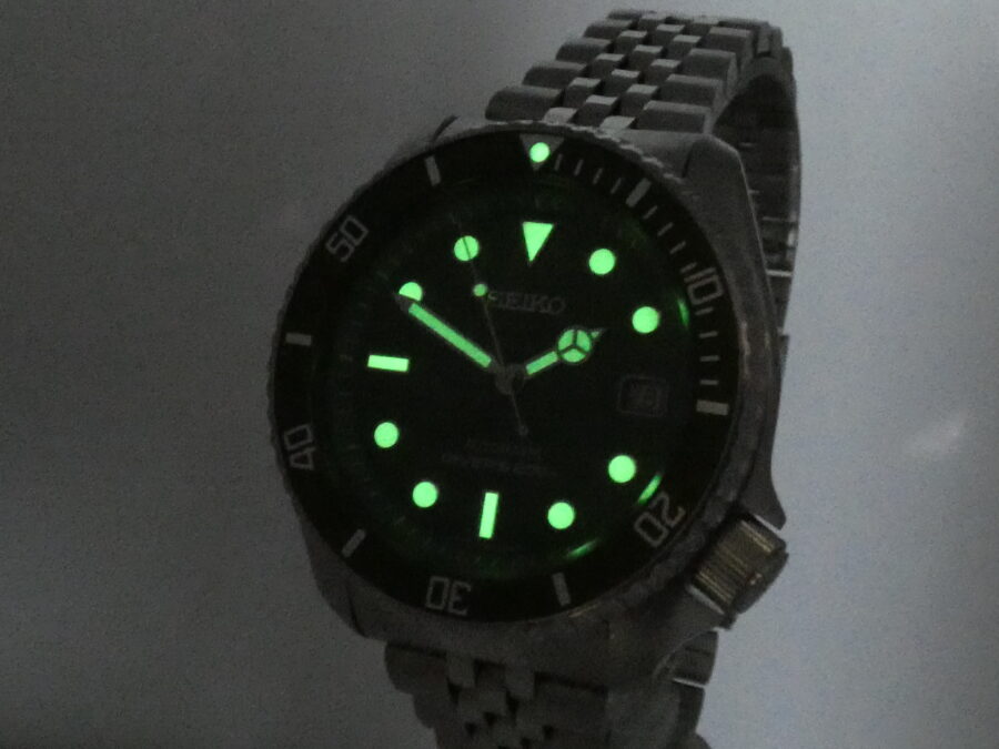 Seiko Scuba Diver's HULK Total Green 42mm Automatico Anno 1995 Braccialato Jubile Acciaio - immagine 12