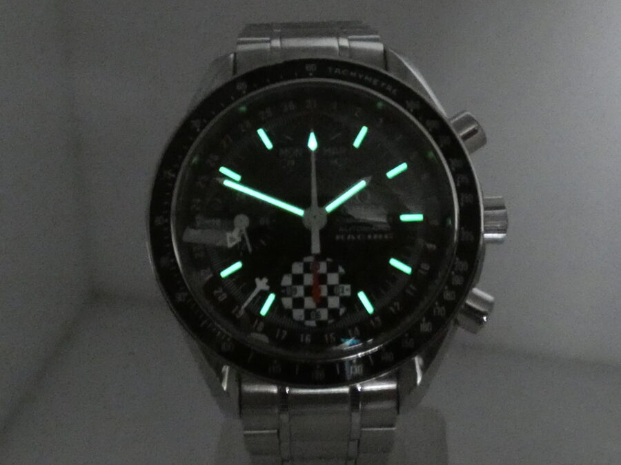 Cronografo Omega Speedmaster Day Date Racing Schumacher Triple Date BOX&PAPERS Anno 2014 Automatico Acciaio EDIZIONE LIMITATA 5555pc Ref. 3529.50.00 - immagine 12