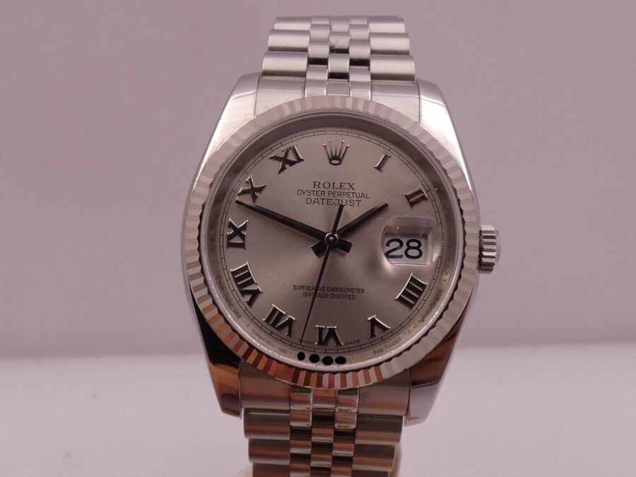 Rolex Datejust 36 116234 Lunetta Oro Bianco 18Kt BOX&PAPERS Anno 2009 Mai Lucidato TOP CONDITION Automatico Acciaio Bracciale Jubilee - immagine 11