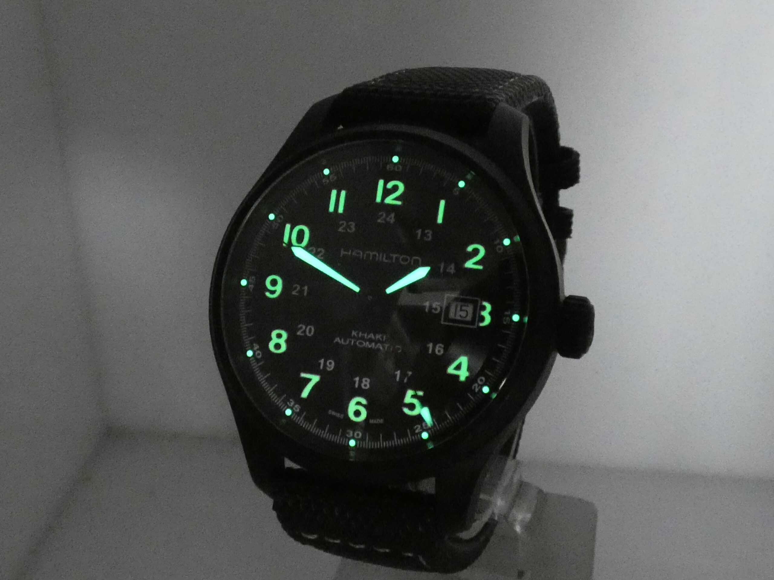 Hamilton Khaki Field Titanio H705757 NEW BOX&PAPERS Automatico MAI INDOSSATO Black PVD - immagine 11