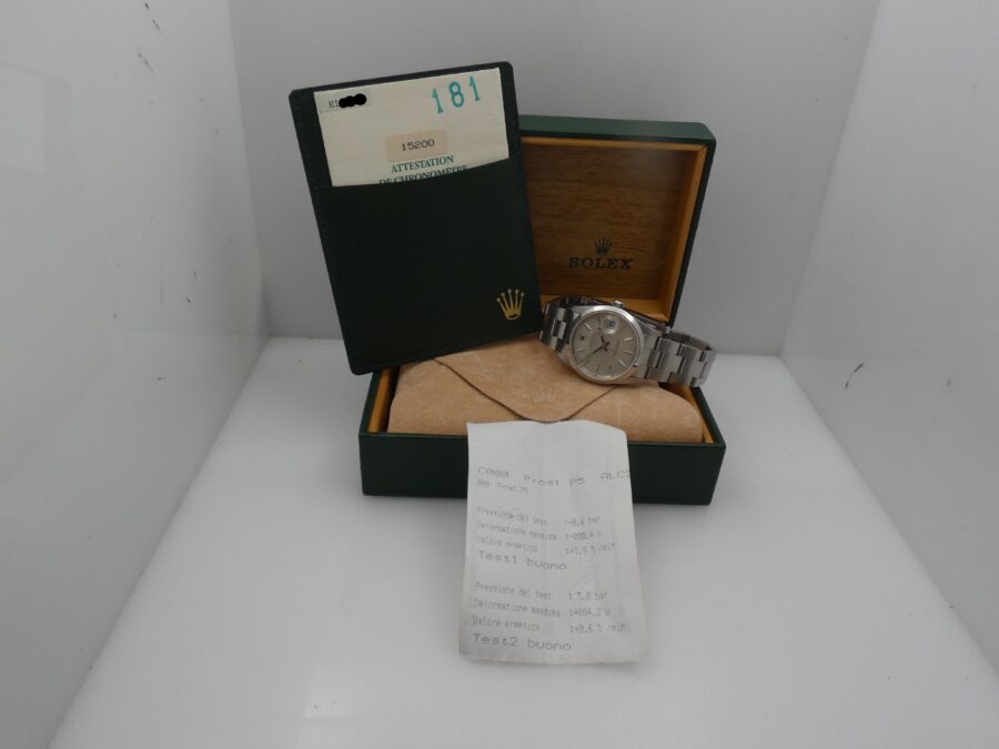 Rolex Oyster Perpetual Date 15200 BOX&PAPERS Italia Anno 1990 TOP CONDITION Automatico Acciaio - immagine 11