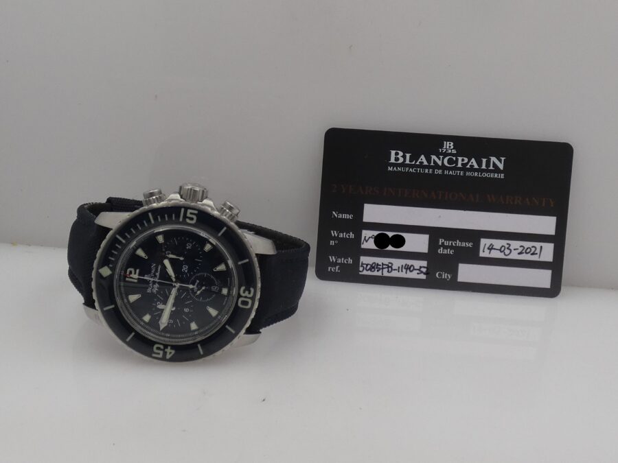 Cronografo Blancpain Fifty Fathoms Flyback 45mm With PAPERS Anno 2021 Automatico Acciaio 5085FB-1140-52 - immagine 11