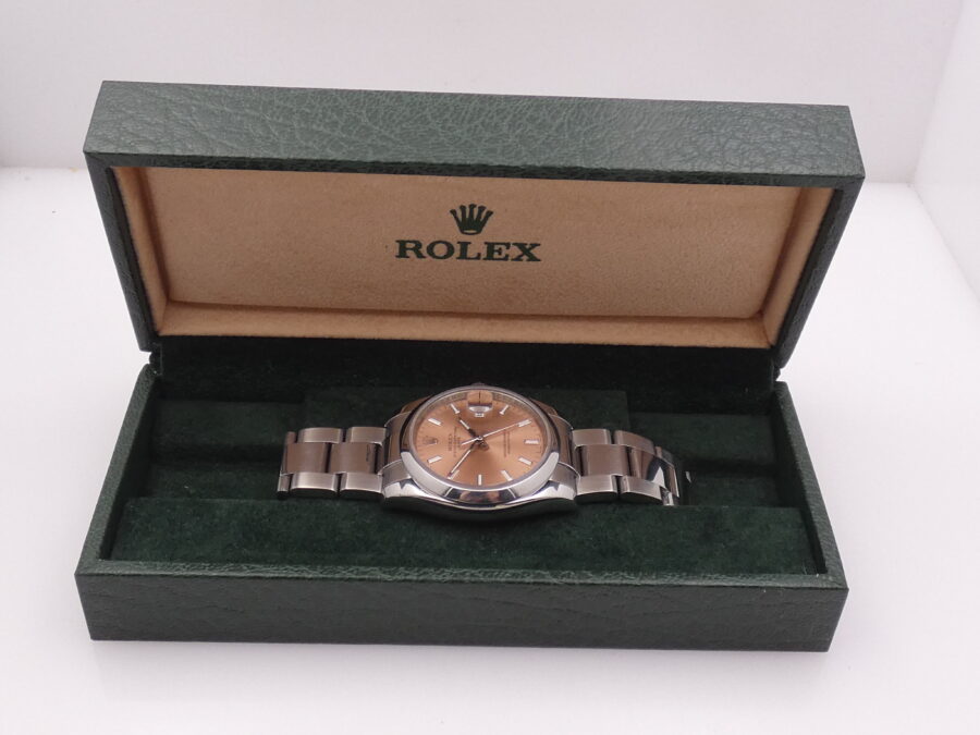 Rolex Oyster Perpetual Date 115200 SALMON DIAL Anno 2009 Automatico Acciaio - immagine 11