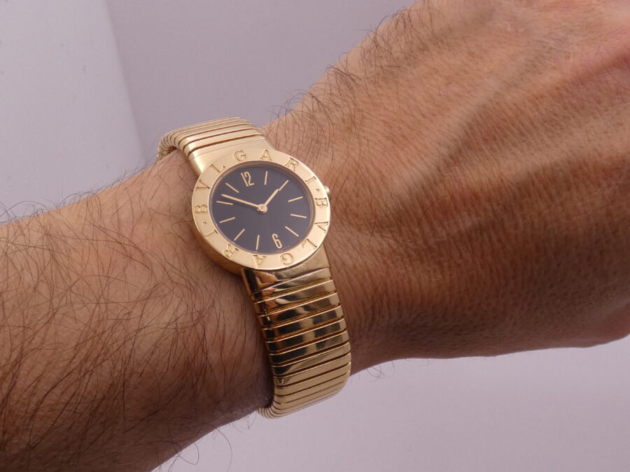 Bulgari Bulgari Tubogas Lady ORO MASSICCIO 18KT BB 26 2T WITH BOX Anni 90's - immagine 11