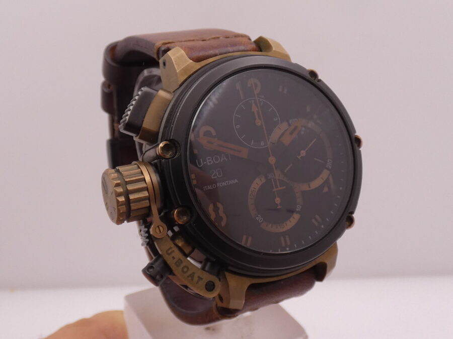 Cronografo U-Boat Chimera Italo Fontana 7475 46mm Bronzo & PVD Nero Limited Edition 300pz - immagine 11