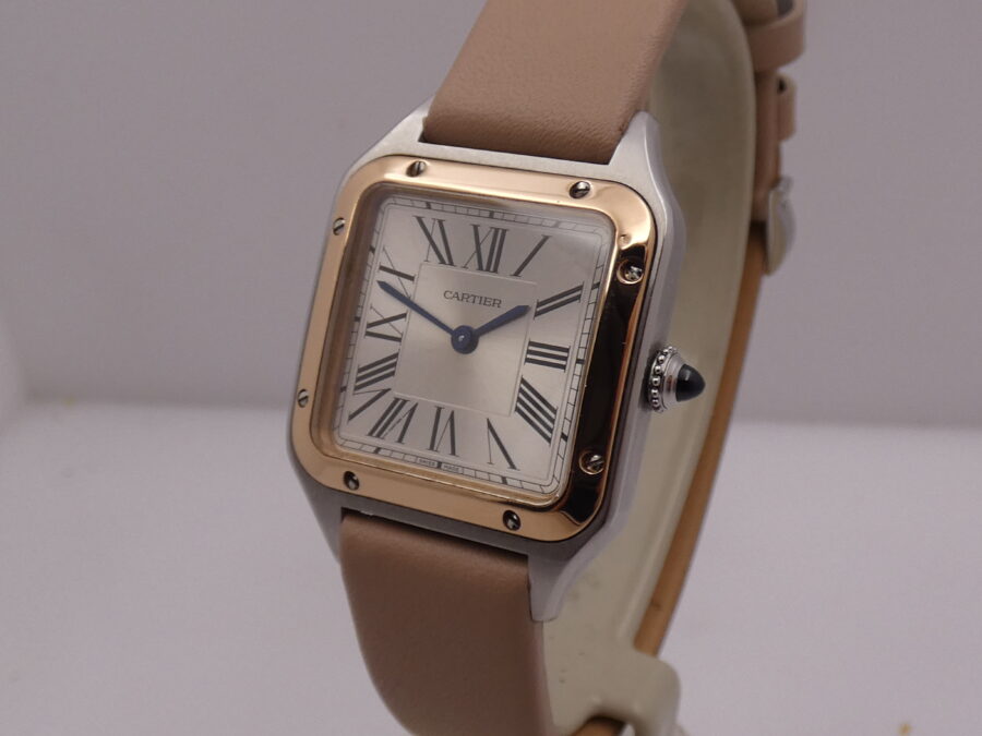 Cartier Santos Dumont Lady 27,5mm Acciaio & Oro Rosa 18Kt 4213 TOP CONDITION For Ladies W2SA0012 - immagine 11