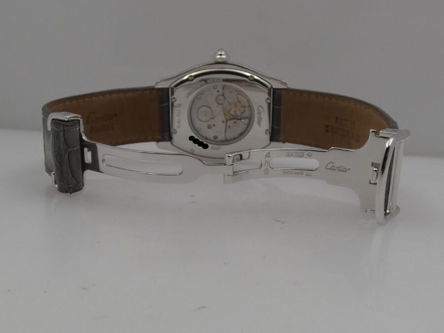 Cartier Tortue 2497 Oro Bianco18Kt Factory Diamonds With PAPERS Anno 2010 Carica Manuale Cal. 430P - immagine 11