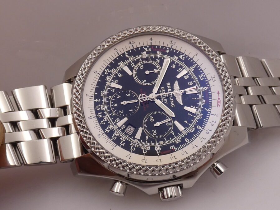Cronografo Breitling Bentley Motors 48mm A25362 Edizione Speciale Automatico Chronometer Braccialato - immagine 12
