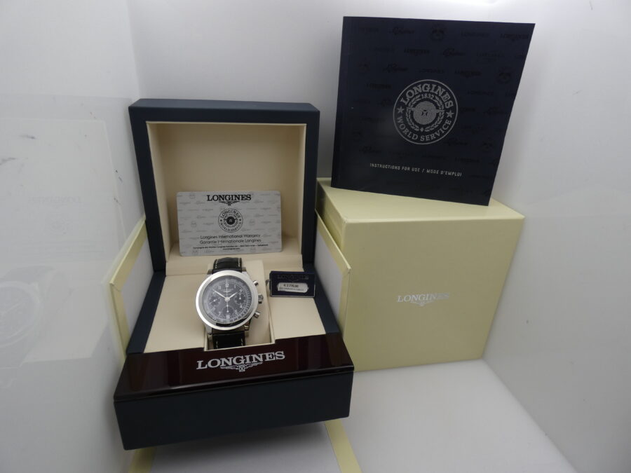 Cronografo Longines Heritage 1942 NEW BOX&PAPERS L2.768.4 Automatico ANNO 2023 Mai Indossato - immagine 13