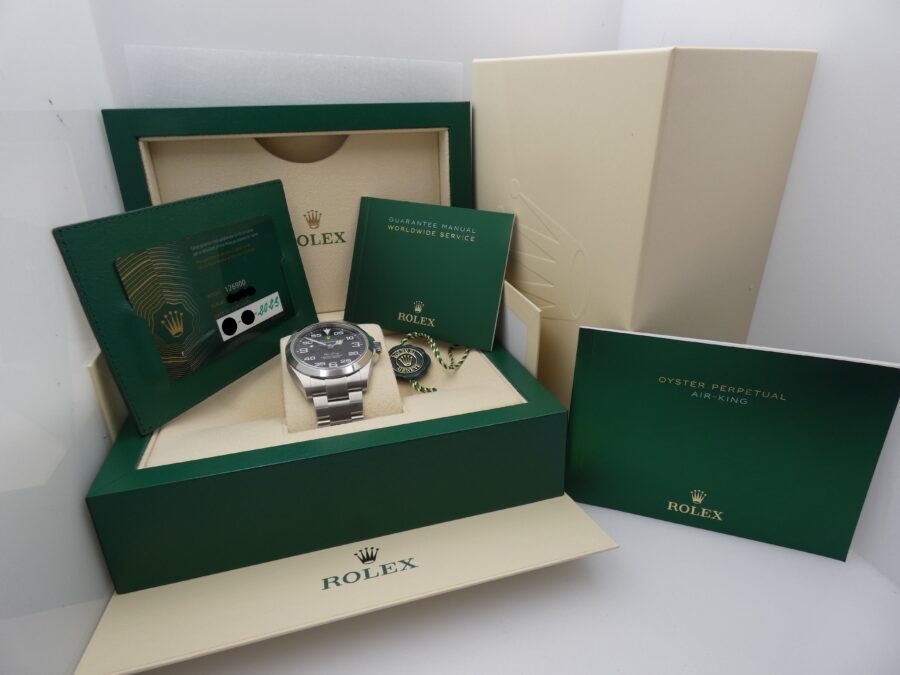 Rolex Air King 126900 40mm NEW BOX&PAPERS Aprile 2023 Automatico Acciaio MAI INDOSSATO - immagine 12