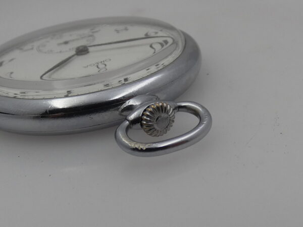 Omega Pocket Watch From 1980 With BOX Manuale Cal. 960 White Dial Ref. 121.1740