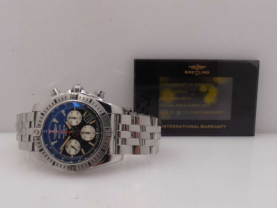 Breitling Chronomat Chronograph 44 Airborne AB0115 With PAPERS Automatic Top Condition YEAR 2015 With Bracelet Edition Speciale 30° Anniversaire Chronometre Certifie - immagine 12