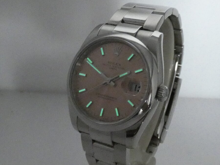 Rolex Oyster Perpetual Date 115200 SALMON DIAL Anno 2009 Automatico Acciaio - immagine 12