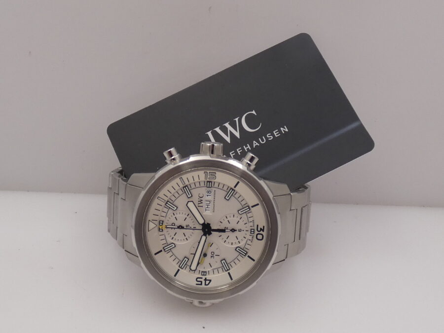 Cronografo IWC Aquatimer Day-Date 45mm IW3768 With PAPERS Anno 2017 Automatico Acciaio - immagine 12